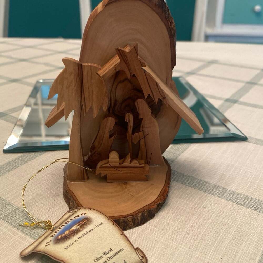 Olive Wood Christmas Ornament